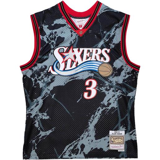 Mitchell & Ness t-shirt allen iverson nba philadelphia 76ers 2000 marble swingman - nero