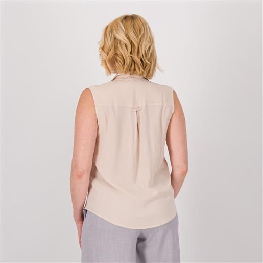 Mama m'ama blusa smanicata in viscosa con bottonicini