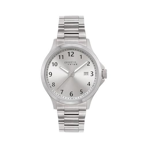 Breil, collezione kai, orologio uomo solo tempo, orologio in acciaio, design elegante, impermeabile fino a 50m, movimento al quarzo, cassa 40 mm, pratica chiusura con pulsanti