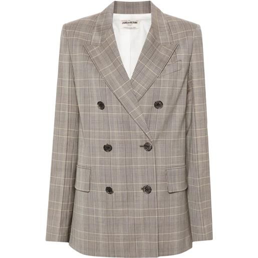 Zadig&Voltaire blazer doppiopetto - grigio