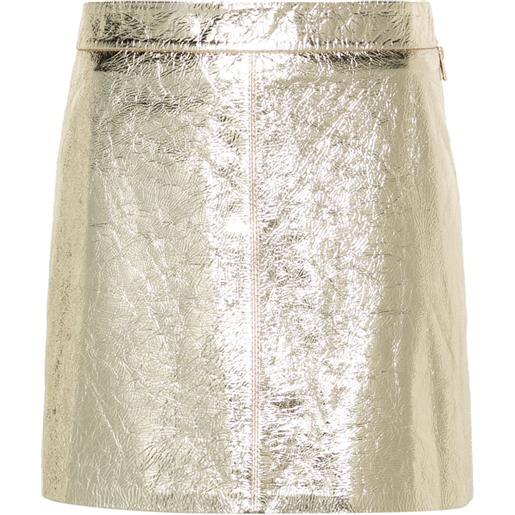 Zadig&Voltaire gonna jinette in pelle metallizzata - oro