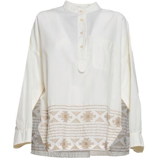 Bazar Deluxe blusa con ricamo - bianco
