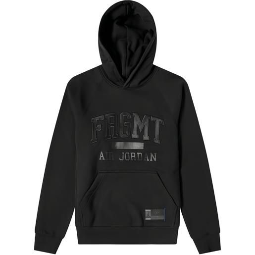 Jordan x fragment felpa con cappuccio in jersey - nero