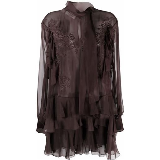 Valentino Garavani blusa a fiori - marrone
