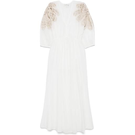 Forte Forte abito lungo con ricamo - bianco