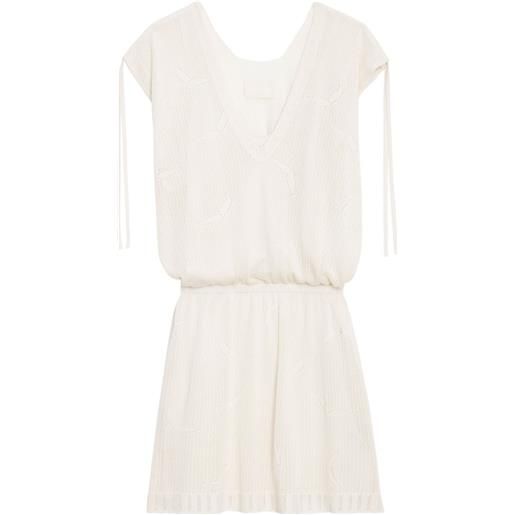 Zadig&Voltaire abito alanis corto all'uncinetto - toni neutri