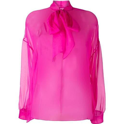 Valentino Garavani blusa semi trasparente - rosa
