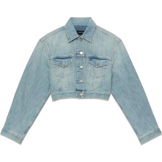 Purple Brand giacca denim crop - blu