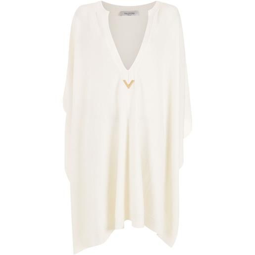 Valentino Garavani poncho con applicazione - bianco