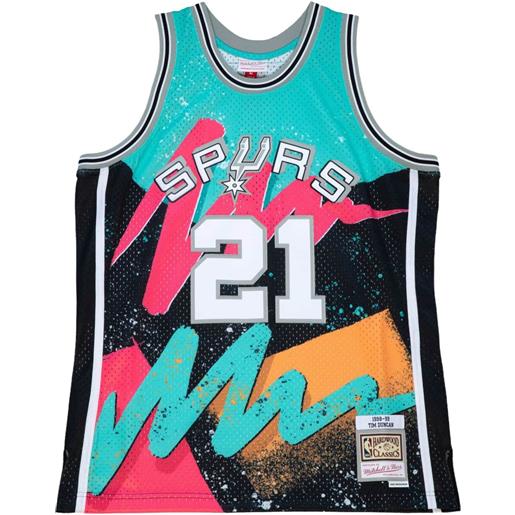 Mitchell & Ness top tim duncan nba san antonio spurs 1998 hyper hoops swingman - nero