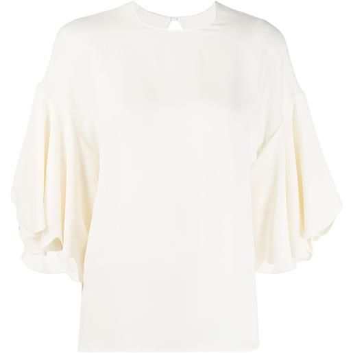 Valentino Garavani blusa con manica a tulipano - bianco