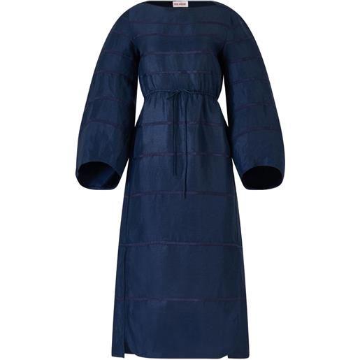 Rosie Assoulin abito midi con coulisse - blu