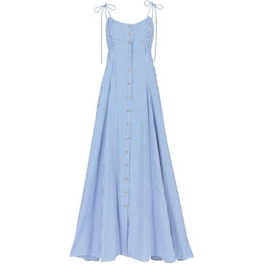 Rosie Assoulin abito midi a righe - blu