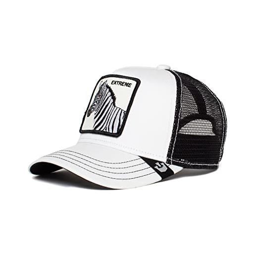 Goorin Bros., the farm, cappellino trucker per bambini, motivo zebra (little stripe), bianco, taglia unica, taglia unica