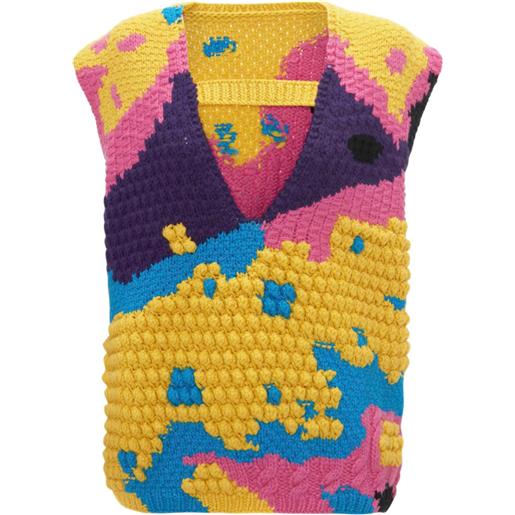 JW Anderson top con scollo a v - giallo