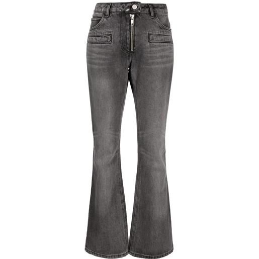 Courrèges jeans svasati a vita media - grigio