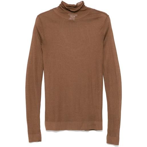 LEMAIRE top a collo alto - marrone