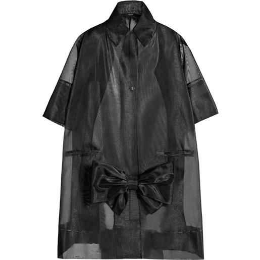 Maison Margiela cappotto con fiocco - nero