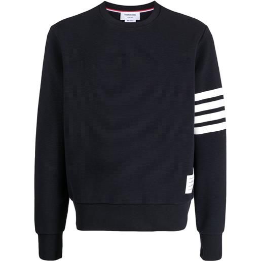 Thom Browne felpa con dettaglio a 4 righe - blu