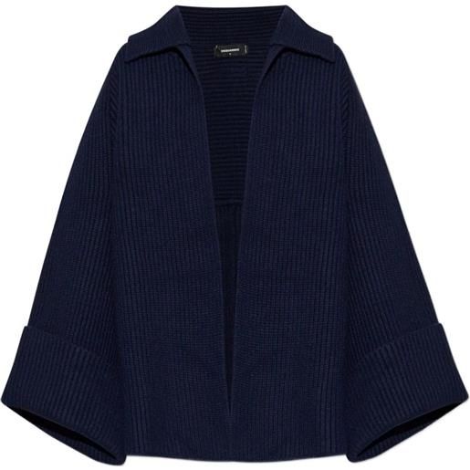 DSQUARED2 cardigan stile mantella - blu