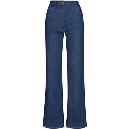 Oscar de la Renta jeans dritti a vita alta - blu