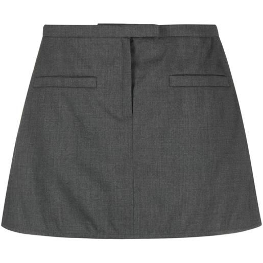 Courrèges minigonna sartoriale trapeze - grigio