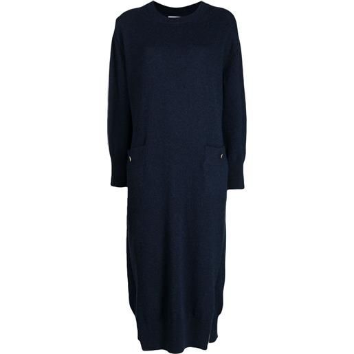 Barrie abito midi iconic in maglia - blu