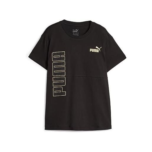 Puma power logo love colorblock tee g