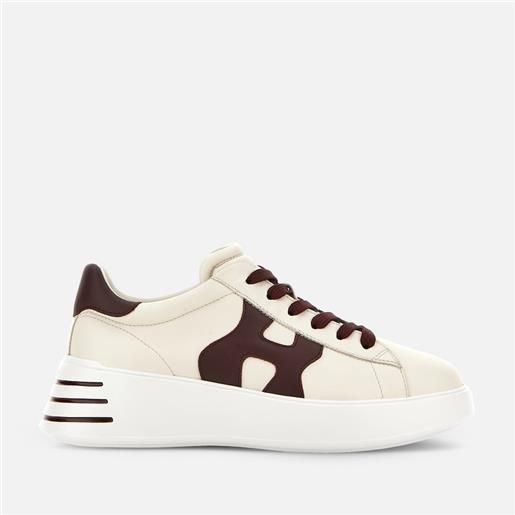 Hogan donna chunky sneaker, bordeaux, panna (taglia )