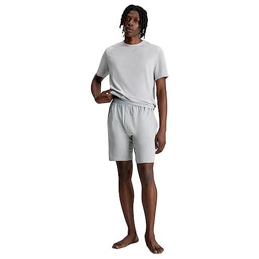 Calvin Klein set pigiama uomo corto, grigio (grey heather), m