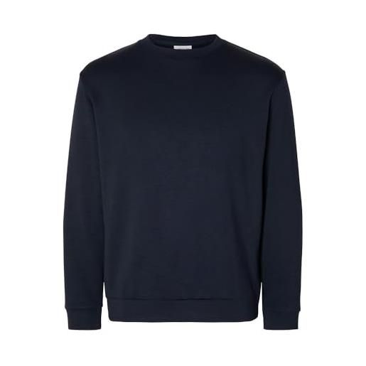 SELECTED HOMME - felpa da uomo slhemanuel soft crew neck noos, con scritta chocolate torta, taglia m eu, torta al cioccolato, m