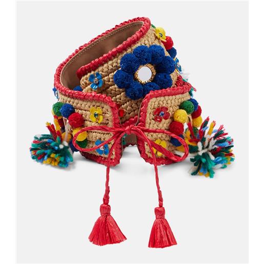 Dolce&Gabbana cintura in rafia decorata