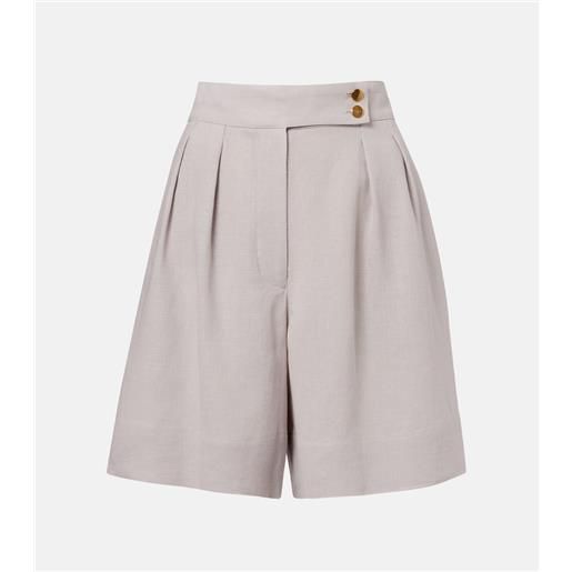 Loro Piana bermuda dorin in crêpe di lino