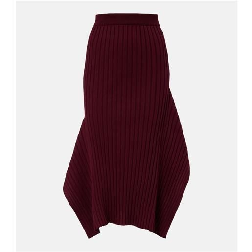 Stella McCartney gonna midi asimmetrica in maglia a coste