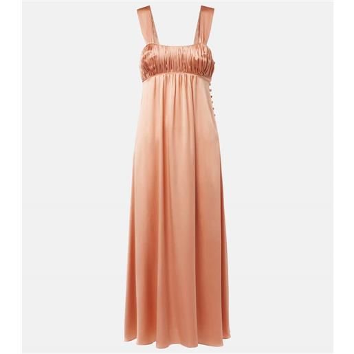 Chloe chloã© abito lungo in raso di seta