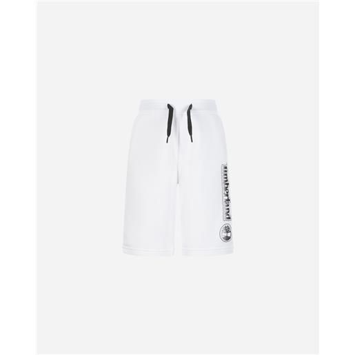 Timberland linear logo jr - bermuda - bianco