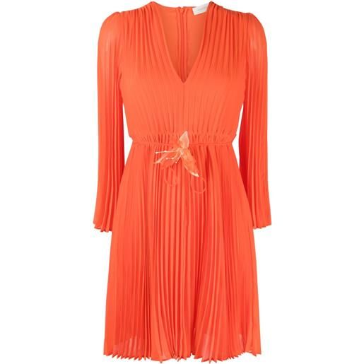 ZIMMERMANN abito corto sunray plissettato - rosso