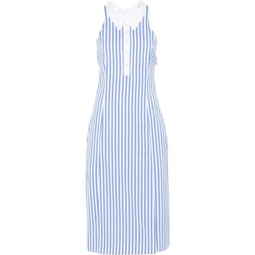 Thom Browne abito midi a righe - blu