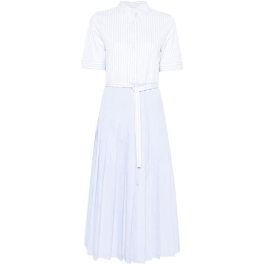 Thom Browne abito midi a righe - blu
