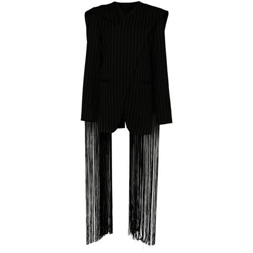 Jean Paul Gaultier blazer con frange - nero