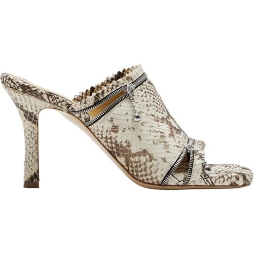 Burberry sandali in pelle di serpente 85mm - toni neutri