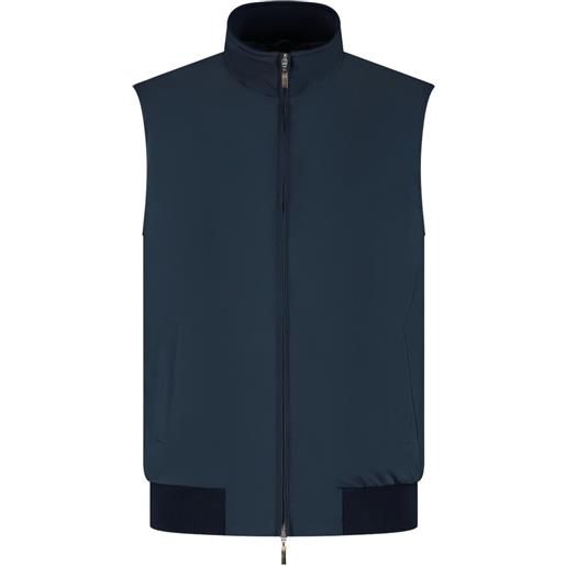Doriani Cashmere gilet a collo alto - blu