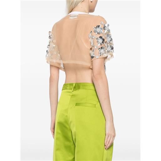 DES PHEMMES top con paillettes - toni neutri