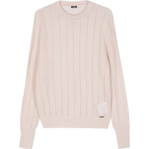 Kiton maglione con bordo traforato - toni neutri