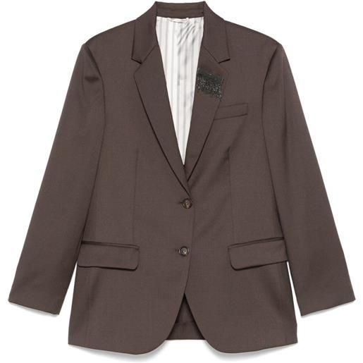 Brunello Cucinelli blazer monopetto - marrone