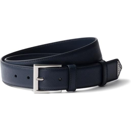 Prada cintura in pelle saffiano - blu