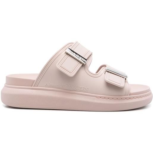 Alexander McQueen sandali con logo inciso - rosa