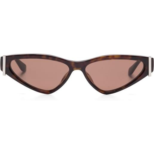 Alexander McQueen Eyewear occhiali da sole cat-eye - marrone