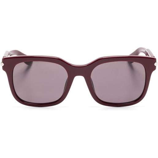 Alexander McQueen Eyewear occhiali da sole squadrati - rosso