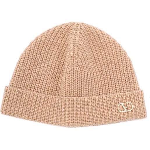 Valentino Garavani metal `vlogo` cachemire knitted beanie